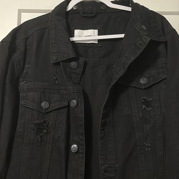 Fashion Nova Men’s black denim jacket size: XL - Picture 4 of 6